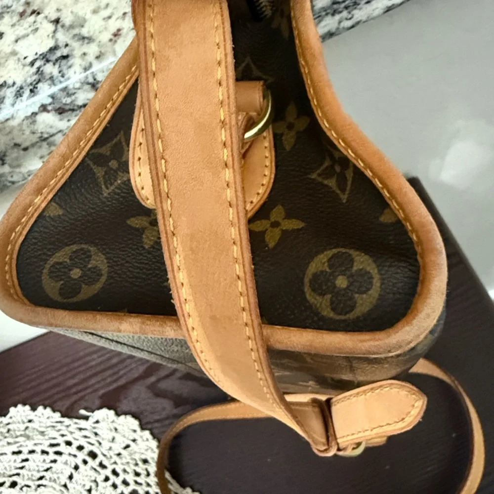 Louis Vuitton Brown and Tan Monogram Crossbody Bag